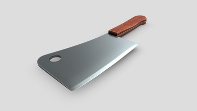 cleaver knife - buy royalty free 3d model pbr studio pbrgameready 34a9ee4 3d print model - Mito3D