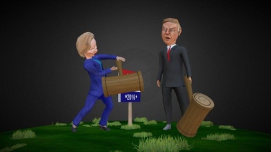 Clinton Trumpf Bash Abstimmung 2016 3d Modell Nebengebäude Spiele Outhousegames 36bd070 3d print model - Mito3D