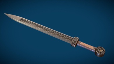 close-up sword - buy royalty free 3d model angryarcticfox 742dc1c 3d print model - Mito3D