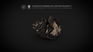 cluster prismatic schorl crystals - 3d model museum mineralogy petrography uaic mineralogypetrographymuseum 3009ddf 3d print model - Mito3D