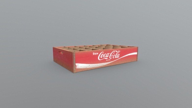 coca cola wooden bottle crates - buy royalty free 3d model robertrestupambudi drink crate storage product packaging vintage property rusty coca-cola props-assets wood decoration container 3d print model - Mito3D