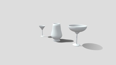 cocktail glasses base 1 - download free 3d model xndrive 3906dcb without textures made using blender practice your prototyping if you like include in 3d print model - Mito3D
