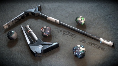 code2040 pickaxe&somaball game weapons - 3d model artcore 86ee04a 3d print model - Mito3D