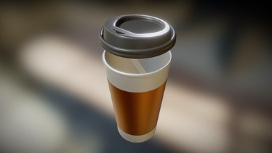 coffee cup highpoly - buy royalty free 3d model 3dhaupt dennish2010 1512082 to-go coffee-to-go blender blender3d 3d print model - Mito3D