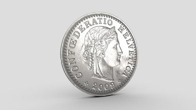 Münze 20 schweizerisch Franc Kaufen Lizenzgebühren frei 3d Modell vrmodelfactory 2b70069 3d print model - Mito3D