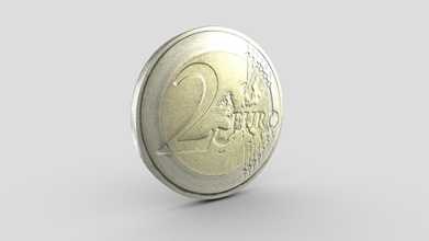 moneda 2 euro comprar realeza gratis 3d modelo vrmodelfactory 6161d12 3d print model - Mito3D