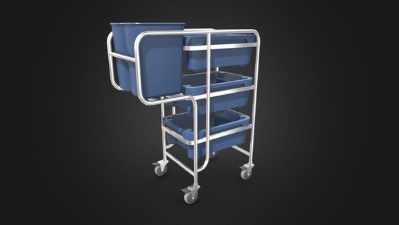 collection trolley - buy royalty free 3d model chakkitpp food trolley center garage tools cart shopping market collection dish supermarket cooking carry shop industrial  3d print model - Mito3D