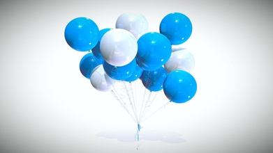 colorato aria palloncini v2 acquistare royalty gratuito 3d modello omg3d contento aereo Palloncino palloncino festa vacanza aeromobili anno elio ballon celebrare volare 3d print model - Mito3D