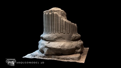 Columna fontes termais publica Caesaraugusta 3d modelo arqueomodel3d Juanbrualla 3a10ff1 3d print model - Mito3D