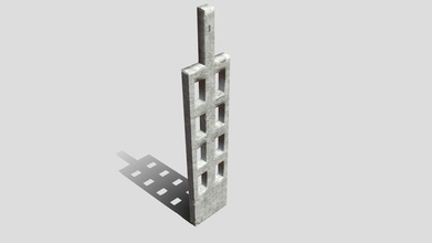 combined concrete column central - 3d model rixtsk 74870f4 3d print model - Mito3D