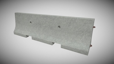 concrete barrier 01 - buy royalty free 3d model rocz3d 9a7280e 3d print model - Mito3D