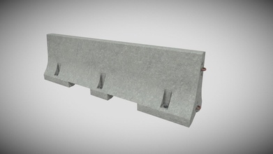 concrete barrier 02 - buy royalty free 3d model rocz3d 7892e6d 3d print model - Mito3D