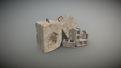concreto estragado tijolos 3d modelo contato jogos sakarigames a0187fb 3d print model - Mito3D