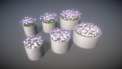 hormigón tubo ollas Violeta flores comprar realeza gratis 3d modelo vis all 820f629 3d print model - Mito3D