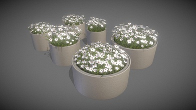 béton tuyau pots blanc fleurs acheter royalties libre 3d modèle vis all c95499f 3d print model - Mito3D