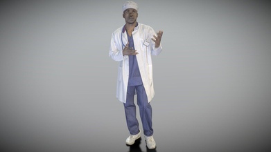 confused african american male doctor 251 - buy royalty free 3d model deep3dstudio 6a2ebcc 3d print model - Mito3D