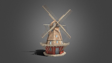 copenhagen windmill - buy royalty free 3d model rescue3d assets cec9249 high-quality low-poly big best use games other real time applications build two meshes main part wing built great attention details realistic proportions correct geometry textures very detailed so makes good enough close-ups technical 2048 x diffuse ao 3732 triangles 1965 polygons 2842 vertices completely unwrapped fully textured all materials applied pivot points centered suit animation process scaled approximate world size centimeters nodes appropriately named 3d print model - Mito3D