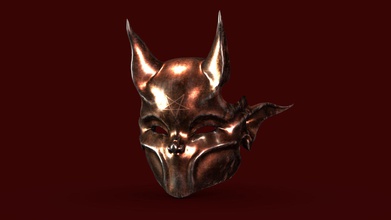 copper devil mask - download free 3d model eeltooth wobin666 0878c16 3d print model - Mito3D