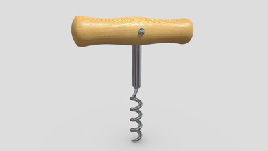 corkscrew - buy royalty free 3d model plaggy 02b05b6 which one you open time every taste find 2048 x pbr textures normal map baked high poly if need help have question please do not hesitate contact me happy plaggynet gmailcom formats fbx dae max obj mtl png polygon 1227 vertices 1259 yes ao albedo metal rough materials uv mapped unwrapped uvs non overlapping 3d print model - Mito3D