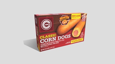 corn dogs - modelo 3d mw mw3dart 9fab903 low-poly ar vr del activo supermercado pasillo 6 alimentos congelados 3d print model - Mito3D