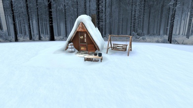 cosy triangle winter cabin interior exterior - buy royalty free 3d model 3dia 3e61ed8 3d print model - Mito3D
