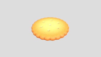 Cracker Kaufen Lizenzgebühren frei 3d Modell Bariacg Lebensmittel Kreis Stütze Plätzchen gebacken Snack Brot Loch Käse trocken Keks Salz knackig Vorspeise 3d print model - Mito3D