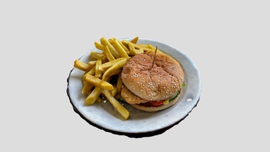 crispy chicken burger - download free 3d model photogramtree 37007da 3d print model - Mito3D
