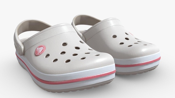 crocs pantofole intasare acquistare royalty gratuito 3d modello vincent vincentpage moda Flip flop piede facile scarpe sandali gomma cancellare calzature suola indossare 3d print model - Mito3D