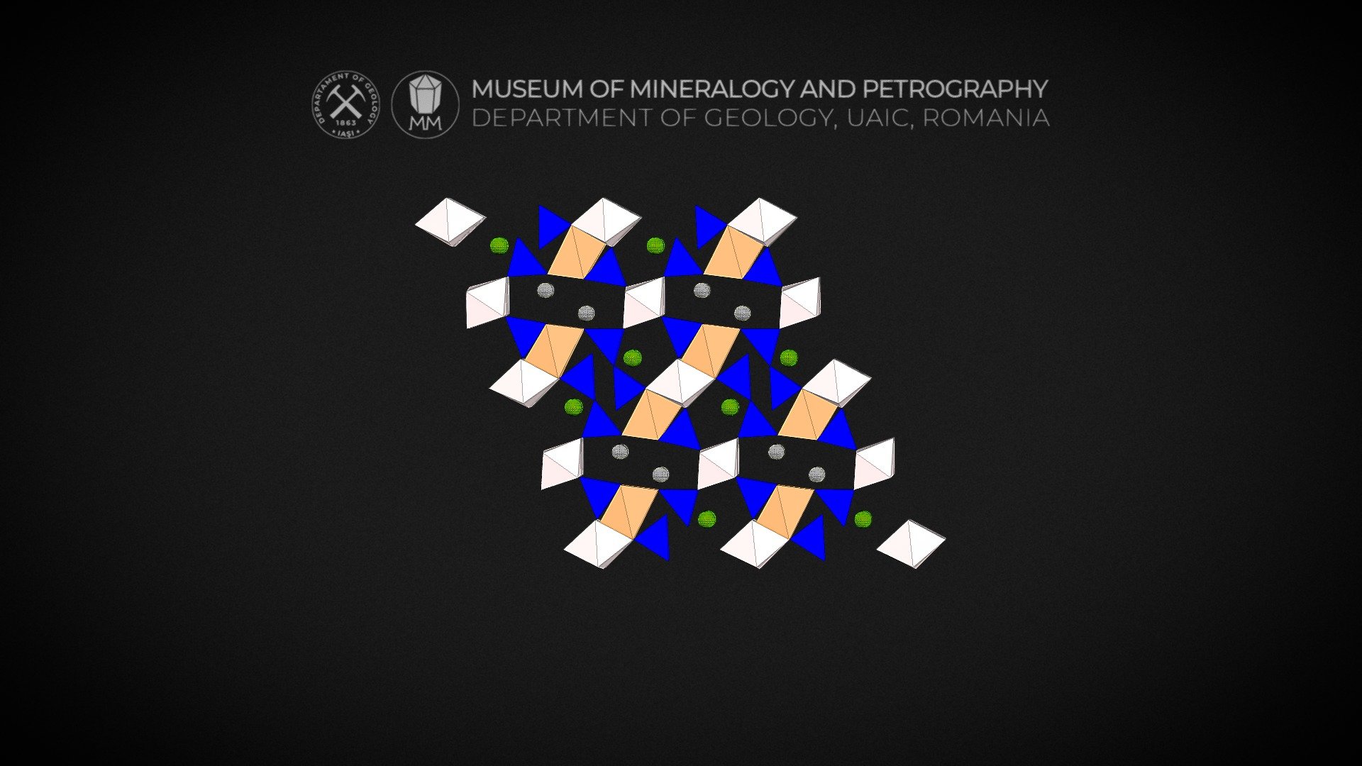 crystal structure allanite - 3d model museum mineralogy petrography uaic mineralogypetrographymuseum e0ede39 3D print model - Mito3D