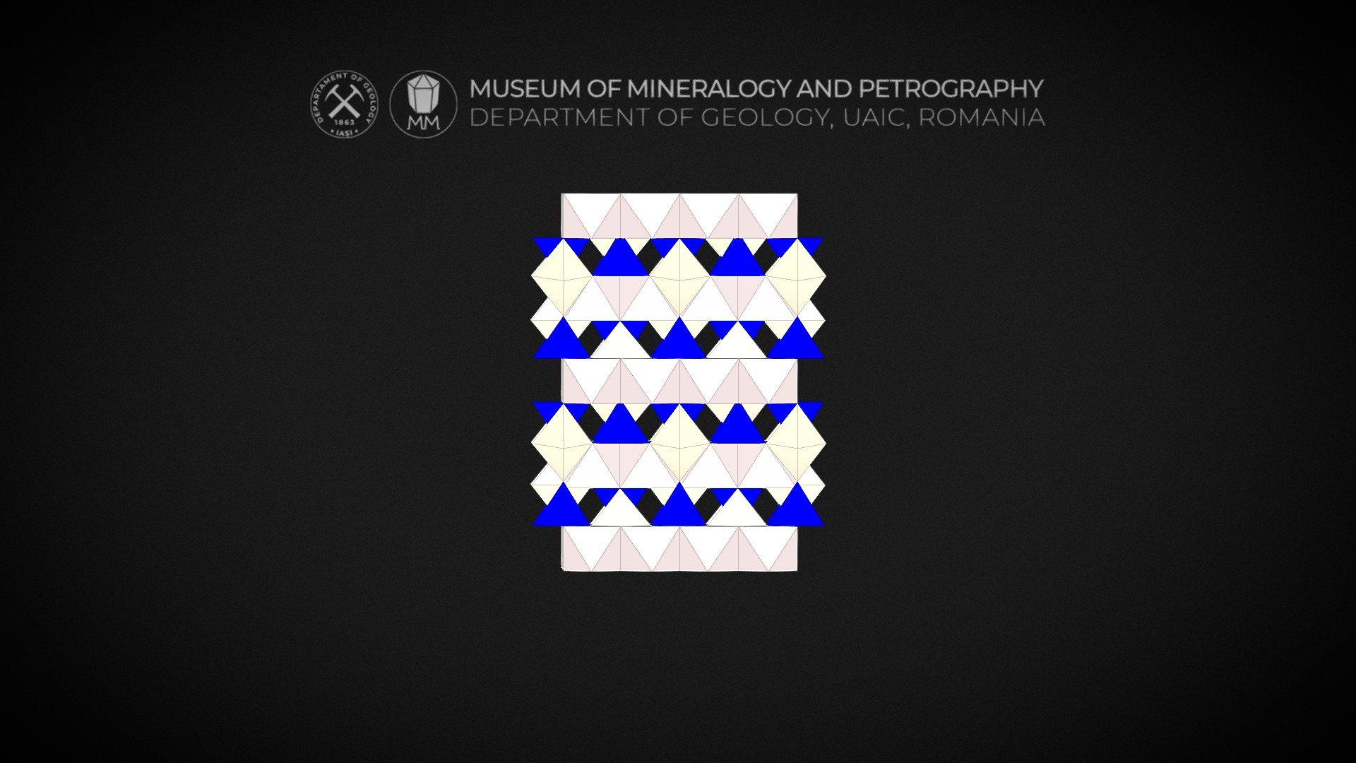 crystal structure andalusite - 3d model museum mineralogy petrography uaic mineralogypetrographymuseum bab2a18 3D print model - Mito3D