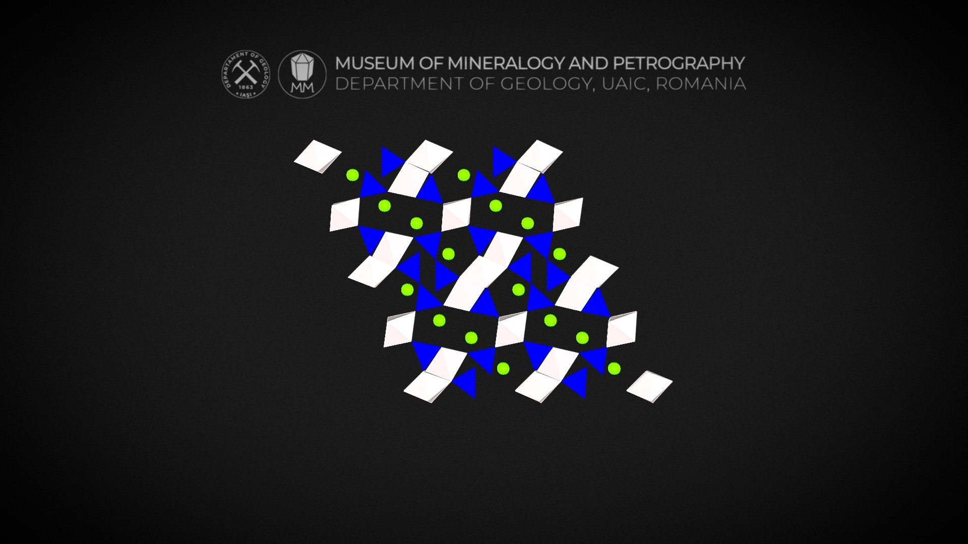 crystal structure clinozoisite - 3d model museum mineralogy petrography uaic mineralogypetrographymuseum ab10c66 3D print model - Mito3D