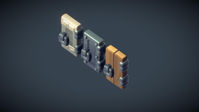 cube world doors - ps isometric 3d model bitgem 3ec723e render scene 3d print model - Mito3D
