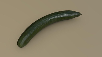 cucumber - buy royalty free 3d model victorlab 860562e scanned artec leo cleaned scan retopo baked shaded game ready asset 3d print model - Mito3D