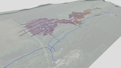 Sekten Kalkstein-mine - download Kostenlose 3d-Modell edwardalockhart ealockhart d28f58e fife Schottland zeigt untertägigen Grubenbaue Oberfläche, die historische Straßenbahnen der blauen diente mir 3d print model - Mito3D