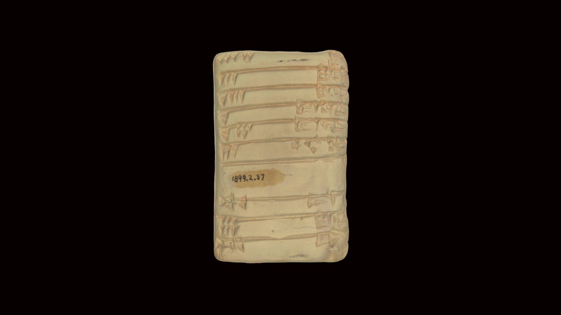 cuneiforme tableta hmane1899237 3d modelo Harvard museo antiguo hmane 71bad24 3D print model - Mito3D