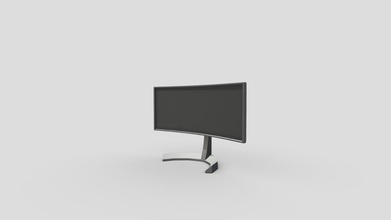 curved monitor - 3d model trevor walls trevwalls3d 8c20fb8 3d print model - Mito3D