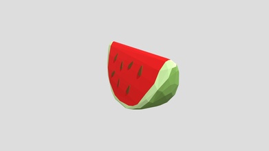 Schnitt Wassermelone download frei 3d Modell hansolosnipe 948a560 3d print model - Mito3D