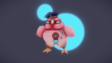 cute bird animated poly character - 3d model larolei strix567 519b420 3d print model - Mito3D