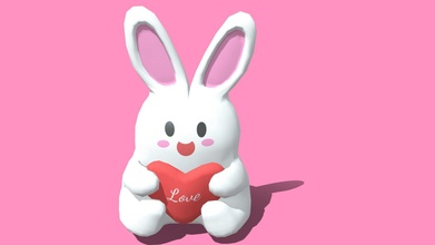 cute bunny toy lp - buy royalty free 3d model lukas boban lukasboban ae95523 3d print model - Mito3D