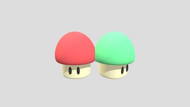 cute mushroom - download free 3d model durvesh123 505fbb5 3d print model - Mito3D