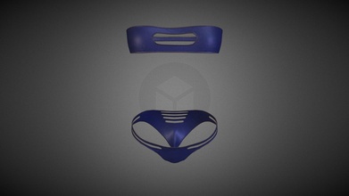 cyberpunk bikini biancheria intima capi abbigliamento blu acquistare royalty gratuito 3d modello slayerazazel azazeld2 00ec093 3d print model - Mito3D