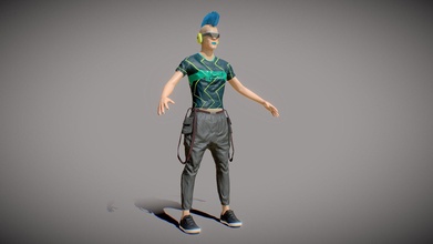cyberpunk personaje 3d modelo onard doye leoskateman 2863eef 3d print model - Mito3D