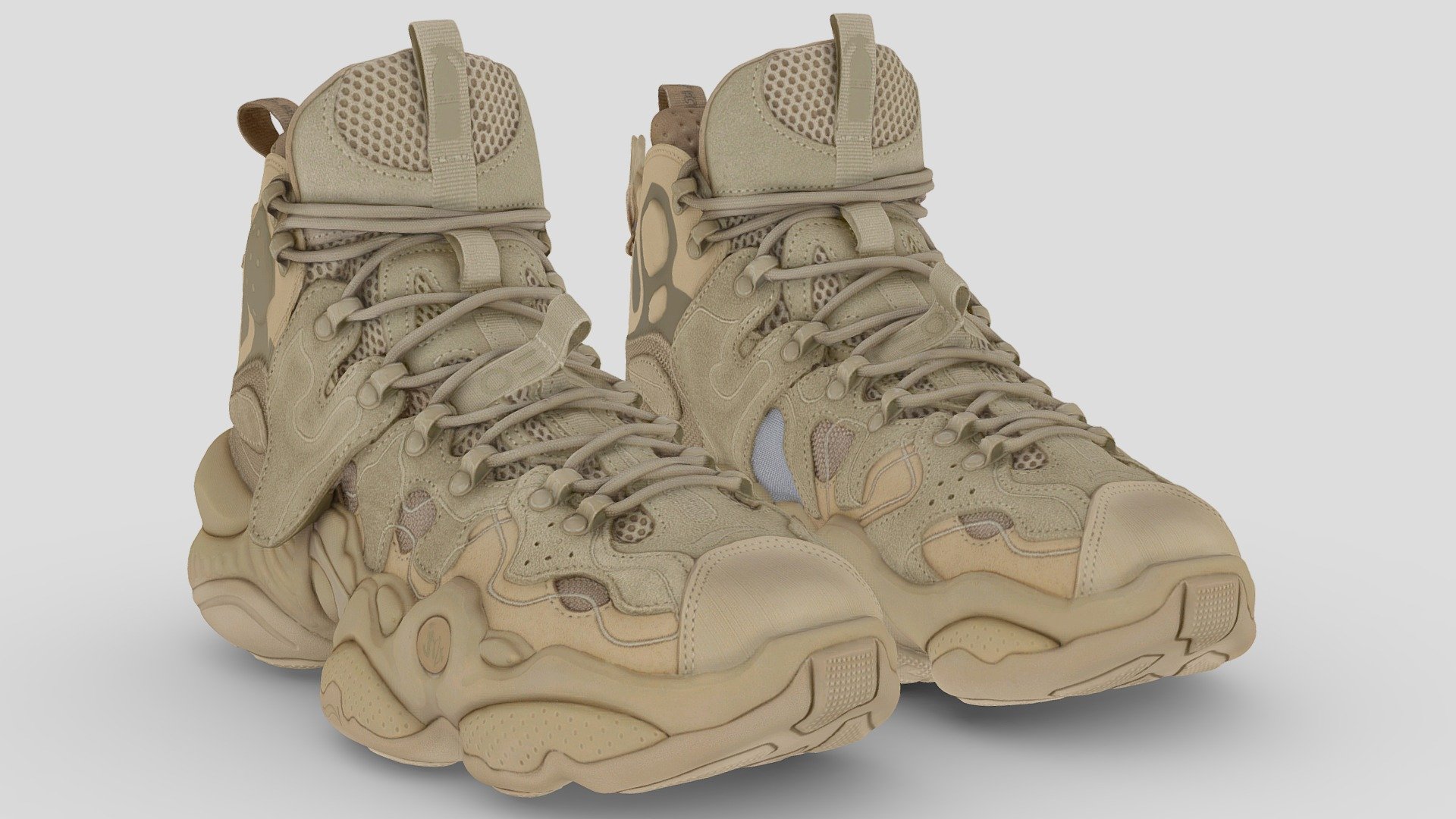 cyberpunk mode armée militaire bottes sneaker acheter royalties libre 3d modèle Vincent vincentpage Urbain seconde vie ar chaussures imvu sl Nike entraîneur chaussure tactique 3D print model - Mito3D