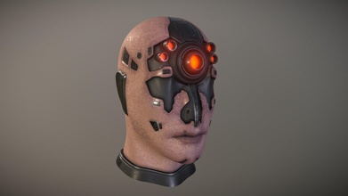 cyborg head - 3d model wlodarski3d 750183c 3d print model - Mito3D