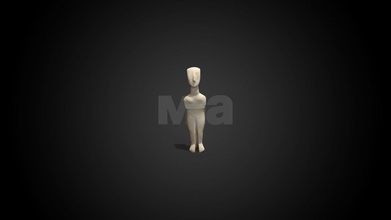 cycladic female figure c 2500-2400 bce - download free 3d model minneapolis institute art artsmia fa5d09f 3d print model - Mito3D