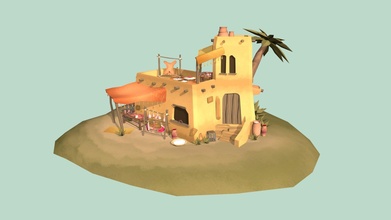 dae villages ancient egyptian butchery - download free 3d model nathanvancoetsem 666e107 3d print model - Mito3D