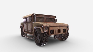 damaged humvee truck - buy royalty free 3d model freddy drabble freddrabble be8330d vehicle which inspired used us military has been badly effects super strong sand storms salt air due being many years dockyard exodus rocket site hope you like find some use 3d print model - Mito3D