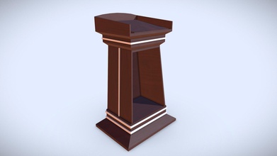 dark wooden pulpit lectern - buy royalty free 3d model we3do giovanny 159759c 3d print model - Mito3D