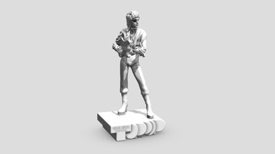 david Bowie rebelde popular 3dprinting comprar realeza gratis 3d modelo ronnie yonk stl colegio caracter película guitarra figura Clásico miniatura obj diorama Figura acción 3d print model - Mito3D