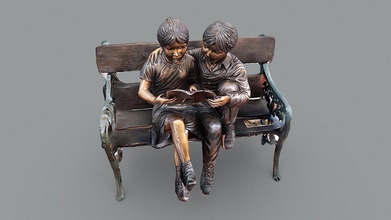 day 159 reading kids statue - 1scanaday download free 3d model edemaistre 3d7c58a 3d print model - Mito3D